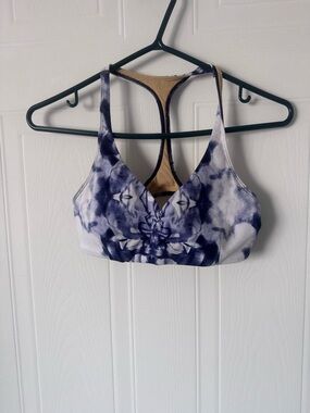 lululemon athletica Navy & White Tie-Dye Racerback Bralette